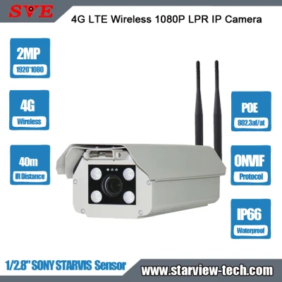 4G LTE Wireless 2.0MP 1080P Nummernschilderkennung Anpr Lpr Capture Reader System für Parking Lpr IP-Überwachungskamera